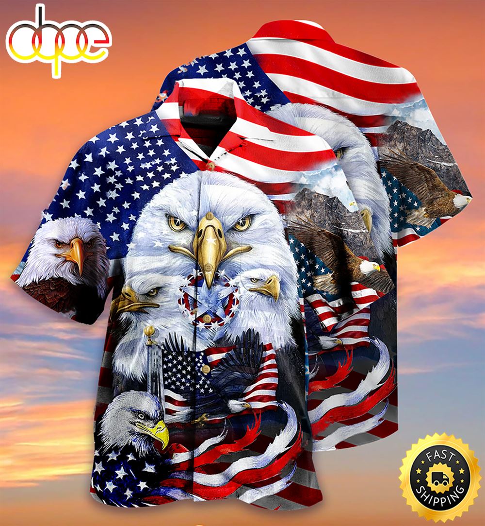 America Proud Happy Day Independence Day Hawaiian Shirt 1 Cc0agz