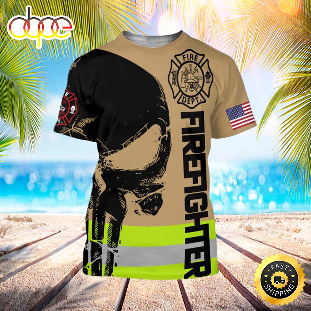 American Firefighter 3d All Over Printed T Shirt All Over Print Gift T2kngr