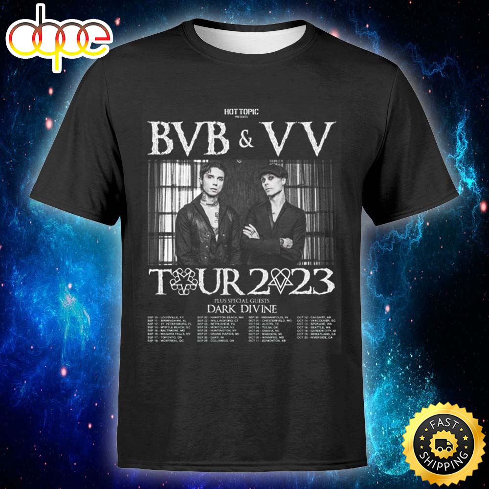 Black Veil Brides Ville Valo Co Headline Fall Tour Of U.s. Canada Unisex T Shirt Yilzu6