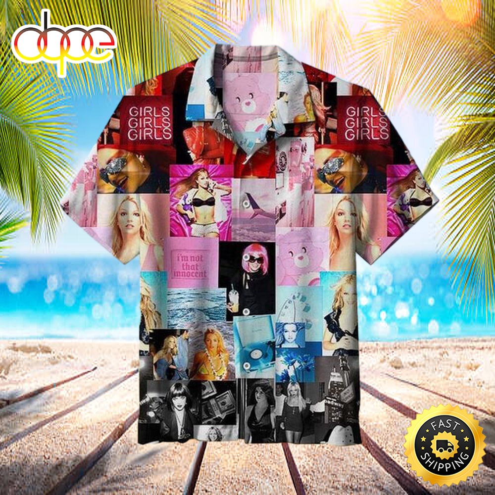 Britney Spears Hawaiian Shirt Classic Aloha Hawaiian 3D Shirt Qzwrr6