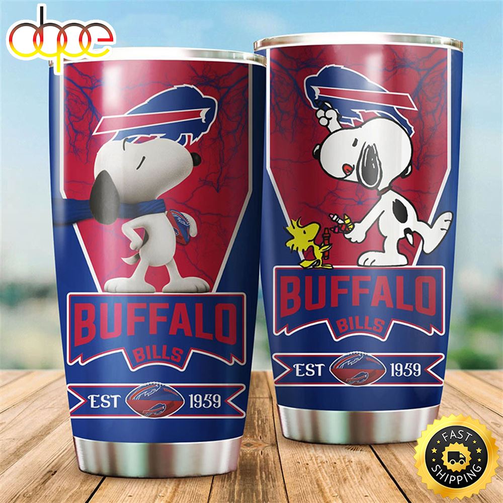 Buffalo Bills Snoopy All Over Print 3D Tumbler Oc8baw