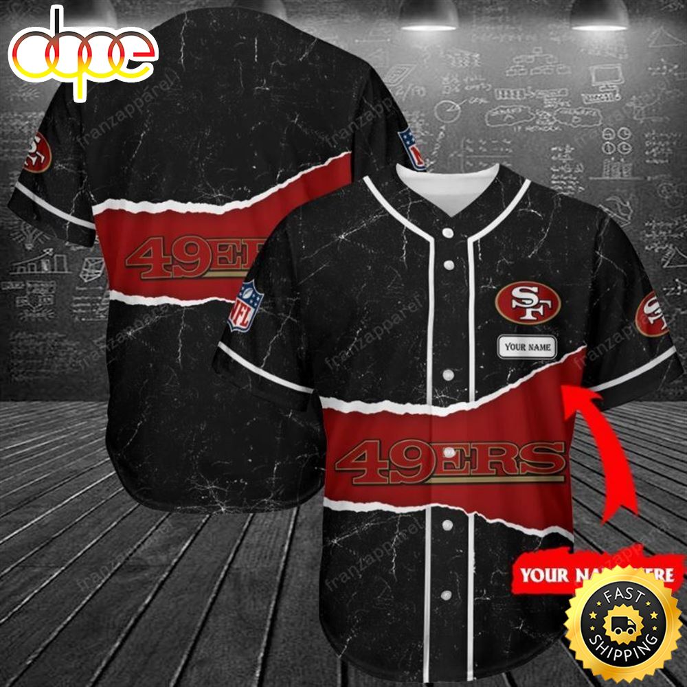 Cool San Francisco 49ers Personalized Jersey Custom Name Baseball Jersey Uokial