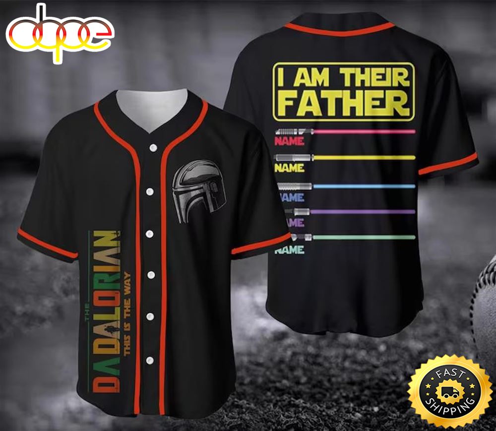 Star Wars Spaceships American Flag Personalized Baseball Jersey