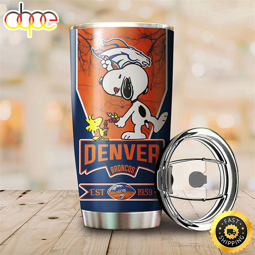 Denver Broncos Snoopy All Over Print 3D Tumbler Hxm6at