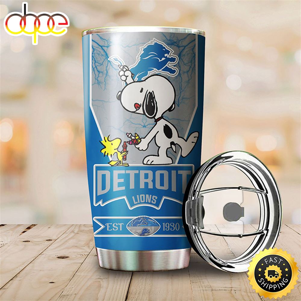 Detroit Lions Snoopy All Over Print 3D Tumbler Wvtnj2