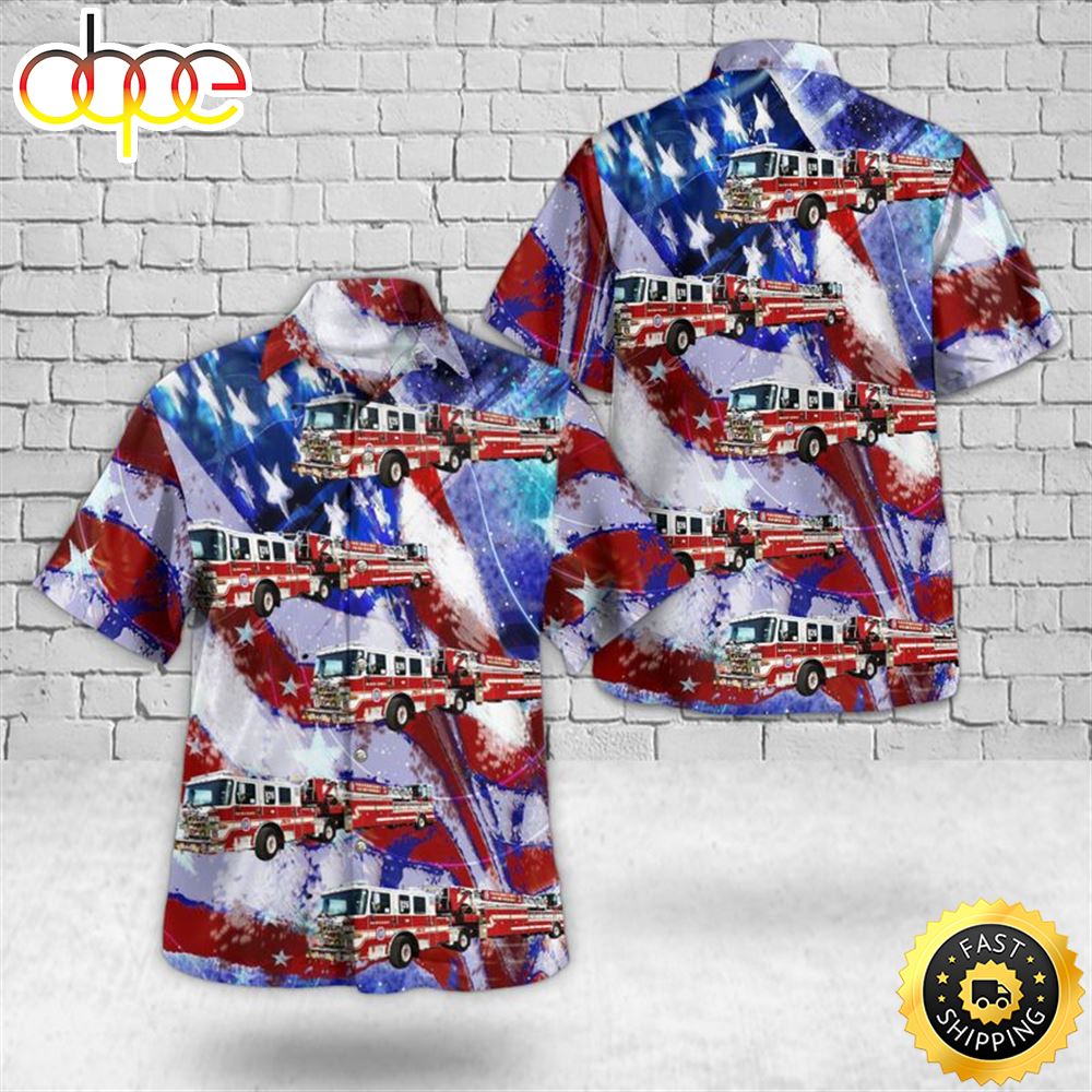 District Heights Maryland District Heights Career Fire Station 26 4th Of July Hawaiian Shirt Sn4iwc