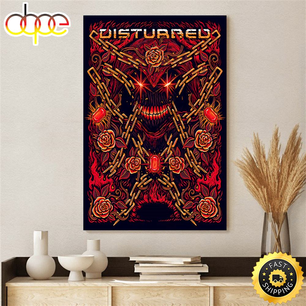 Disturbed Abbotsford May 12 Tour 2023 Poster Canvas Duwmhn