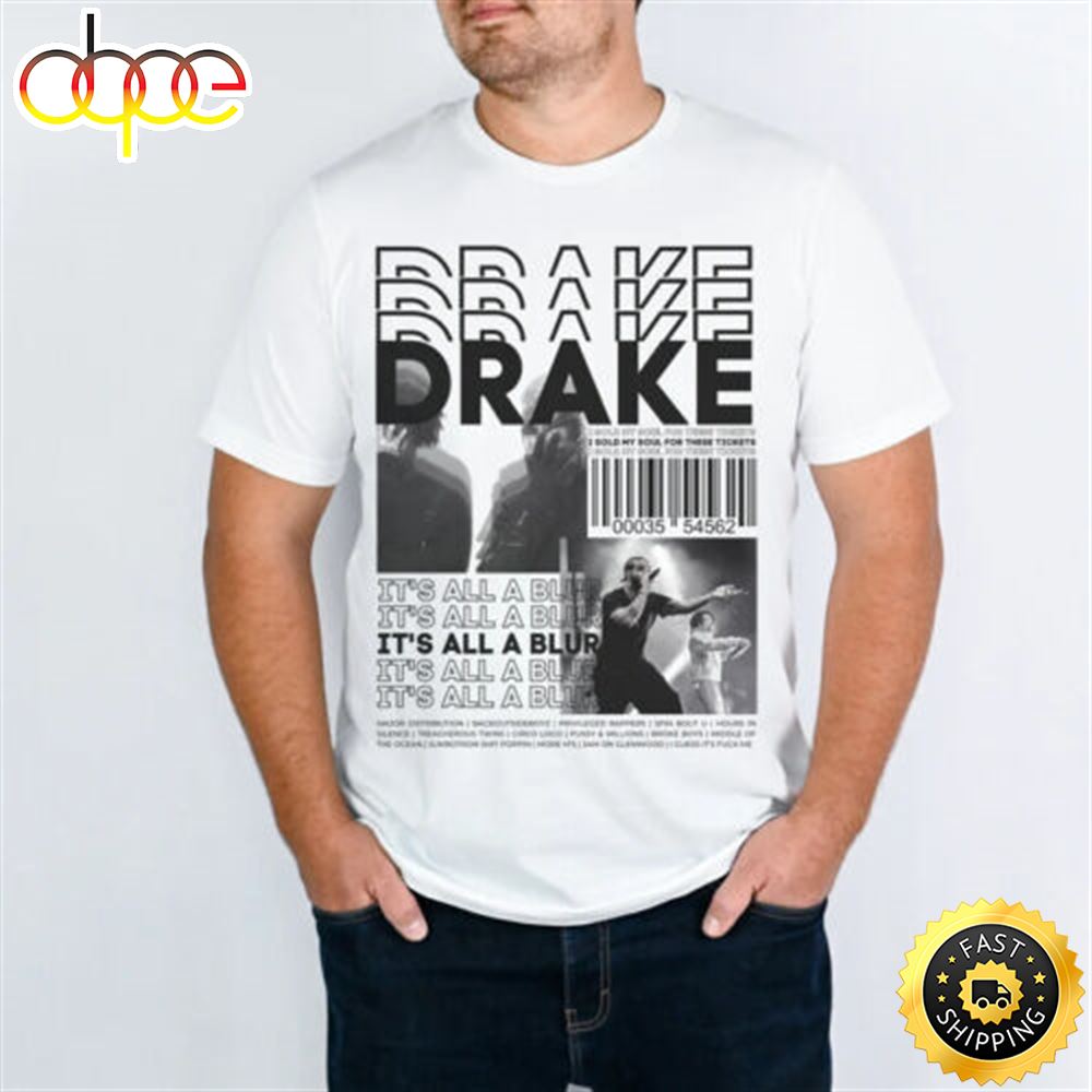 Drake Graphic Tee Its All A Blur Tour 2023 Vintage Shirt Ss6us5