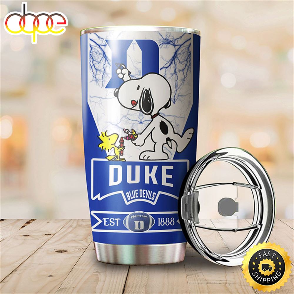 Duke Blue Devils Snoopy All Over Print 3D Tumbler Omtsgw