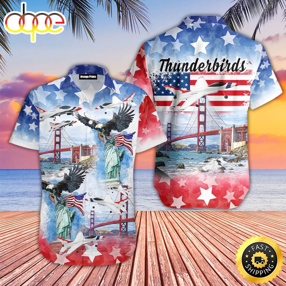 Eagle Thunderbirds Usaf Air Independence Day Happy The 4th Of July Hawaiian Shirt Uazpus