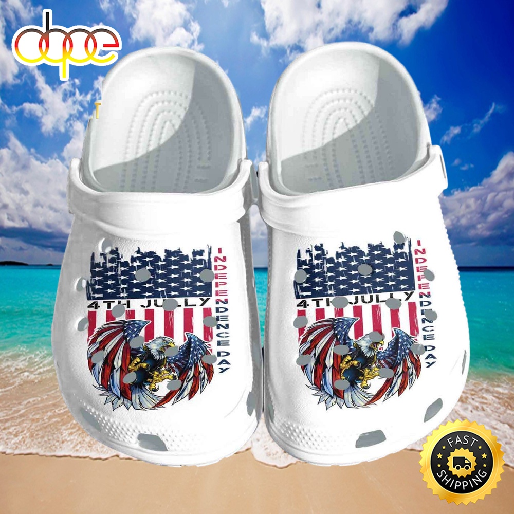 Eagle Usa 4Th July Independence Day Crocs Rubber Crocs – Musicdope80s.com