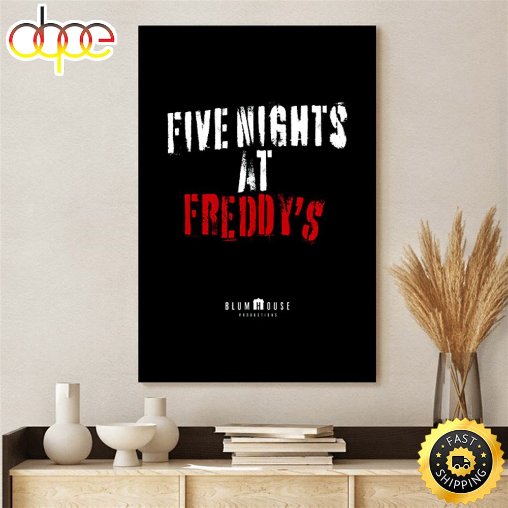 Fnaf Five Nights At Freddy S Black Movie Canvas Poster Djkskp