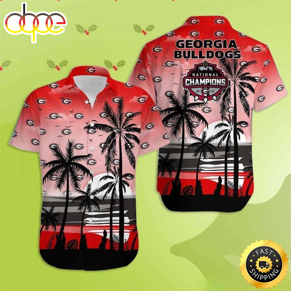 Georgia Bulldogs UGA Hawaiian Shirt Gift For Football Lovers Jrqeol