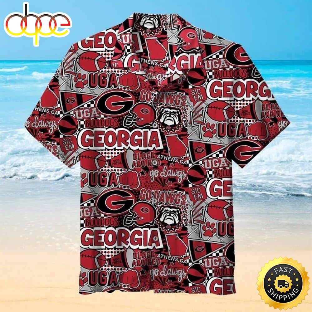 Georgia Bulldogs UGA Hawaiian Shirt Valentine S Gift For Football Lovers Eyawlx