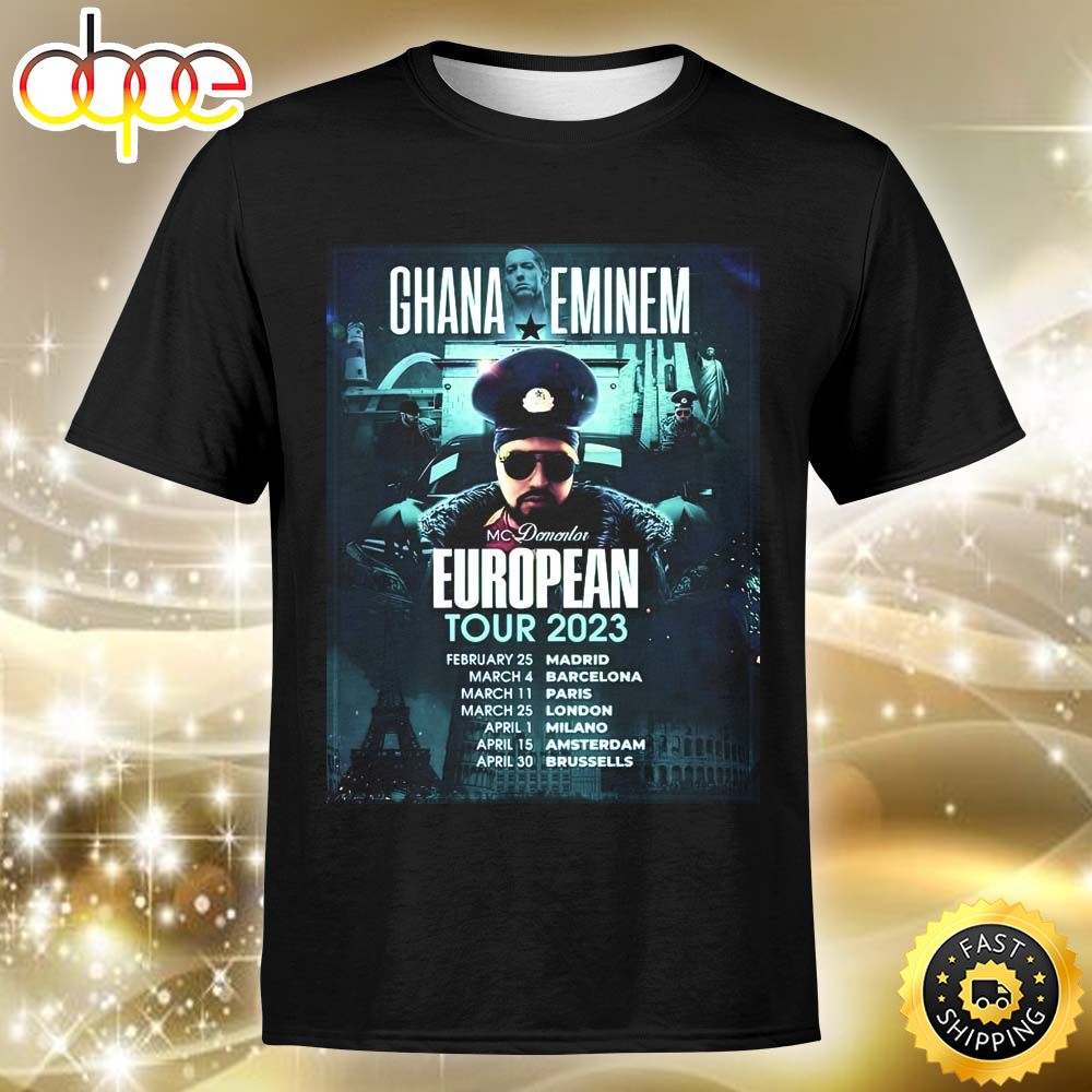 Ghana Eminem Europe Tour 2023 Unisex T Shirt Cytv0c