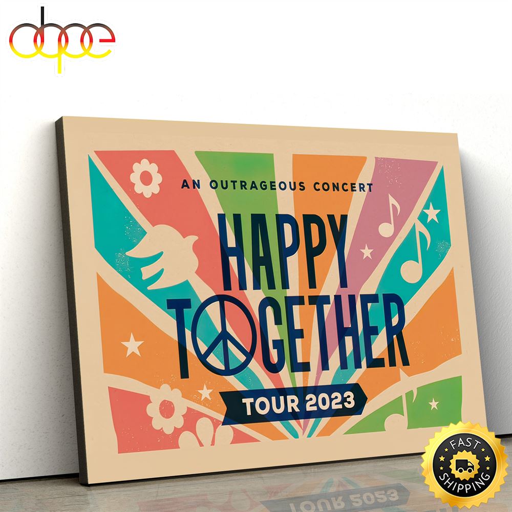 Happy Together Tour 2023 Poster Canvas X5xgcn
