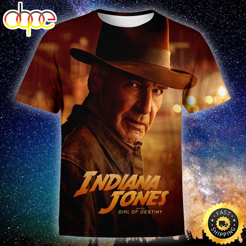 Harrison Ford Indiana Jones And The Dial Of Destiny 2023 3D All Over Print Shirts Emxw9u