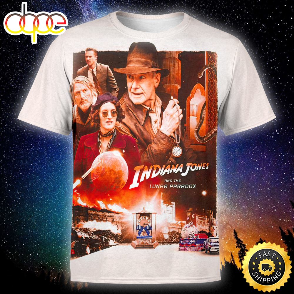 Indiana Jones And The Dial Of Destiny Vintage 1984 3D All Over Print Shirts Qgzxxk