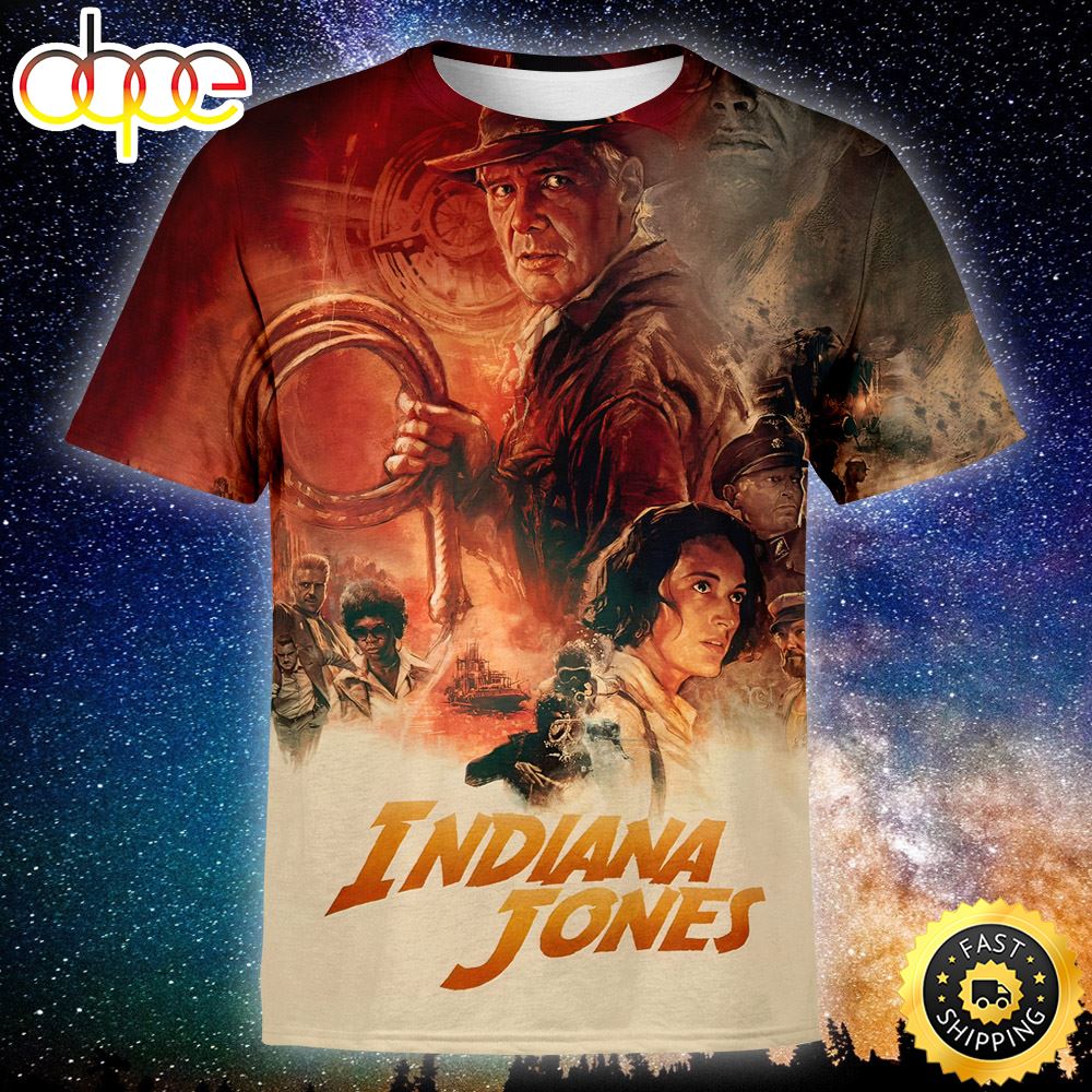 Indiana Jones And The Dial Of Destiny Vintage 2023 3D All Over Print Shirts Mutsxx
