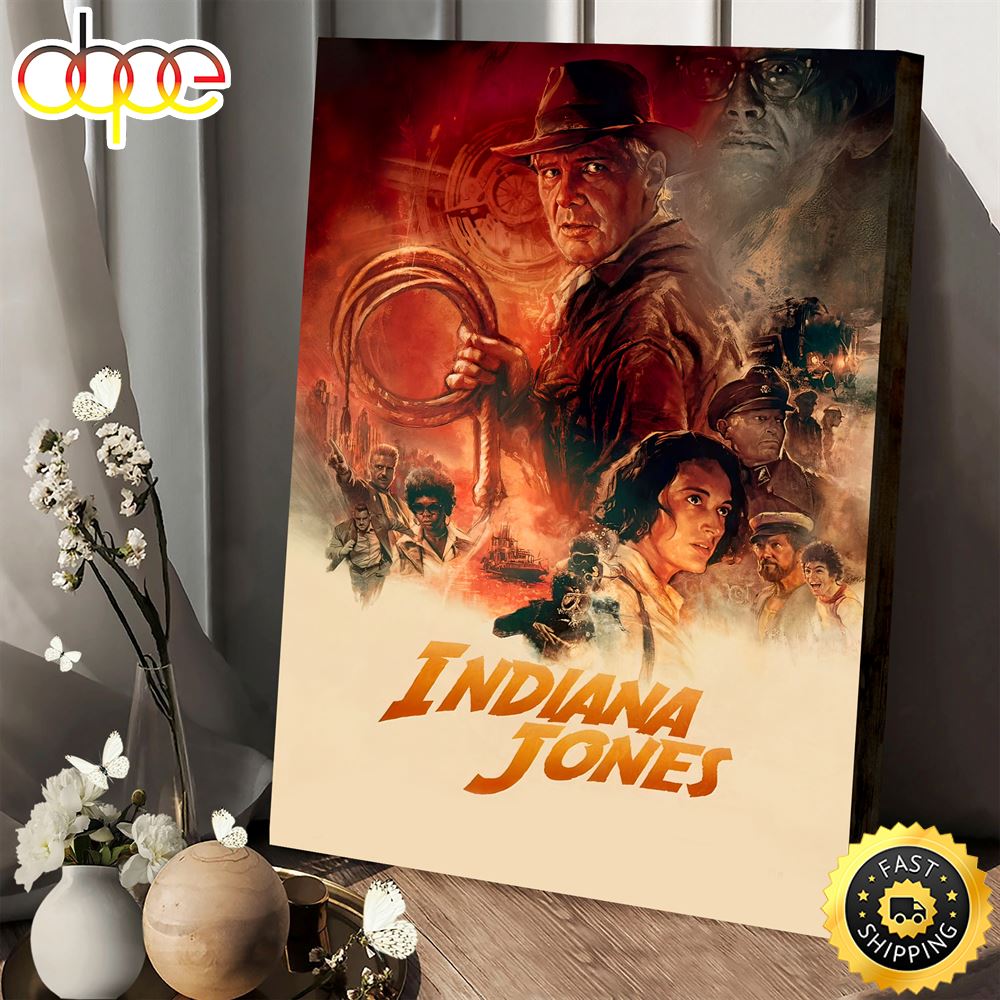 Indiana Jones And The Dial Of Destiny Vintage 2023 Poster Canvas Gz366t