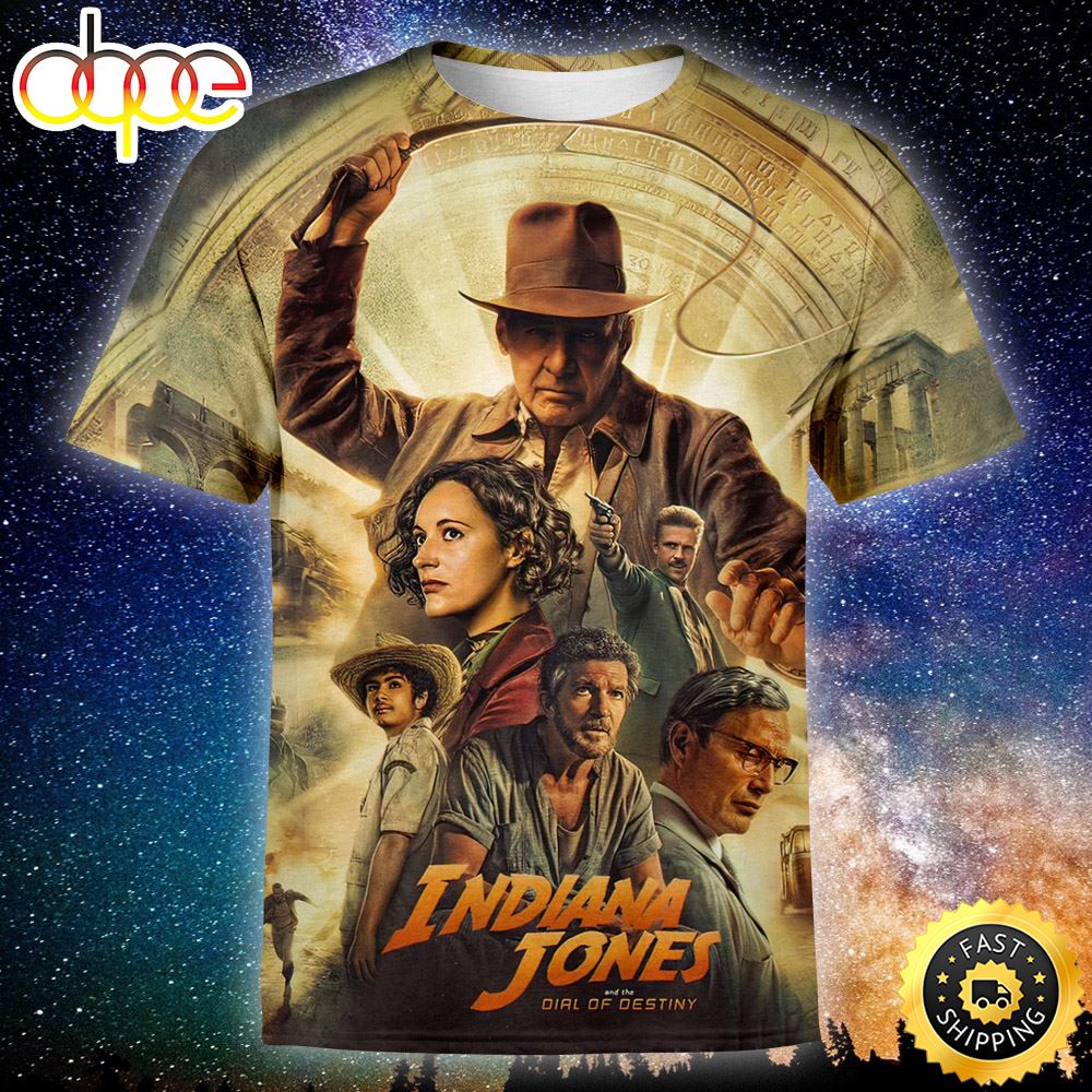 Indiana Jones And The Dial Of Destiny Vintage 3D All Over Print Shirts Btvocl
