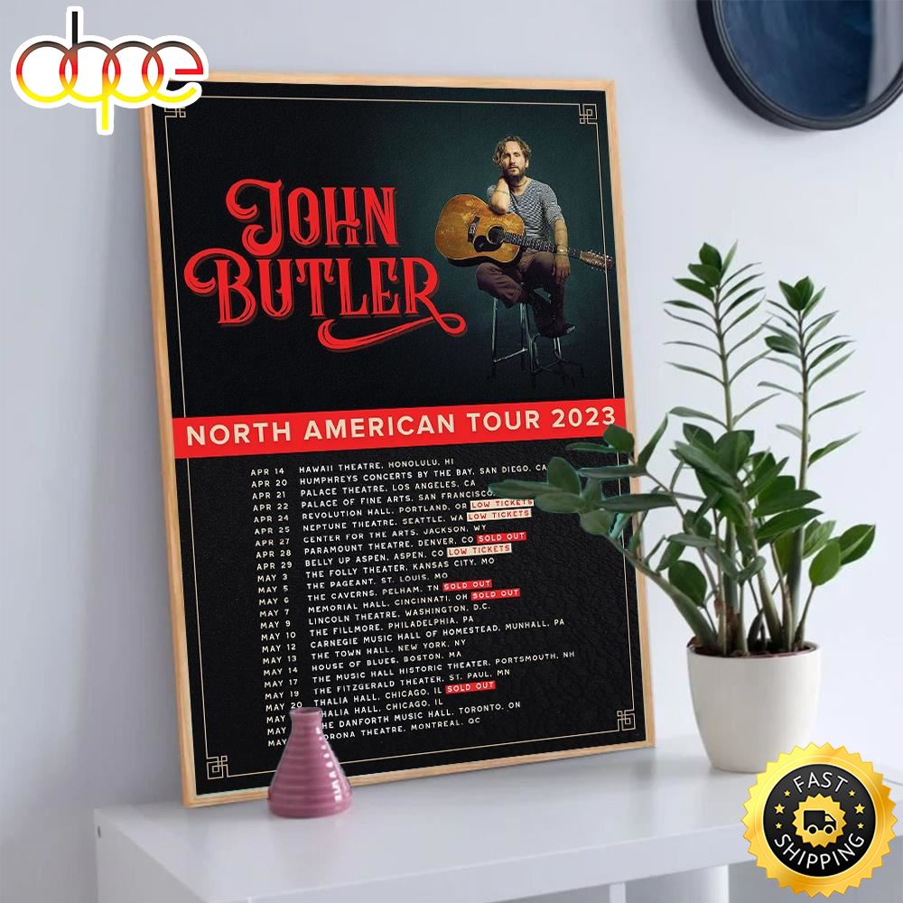 John Butler Tour 2023 Poster Canvas Wqygov