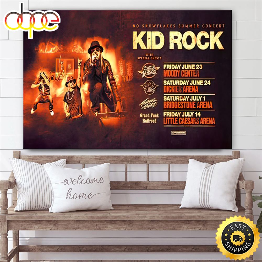 Kid Rock Announces June 2023 U.S. Tour Dates Canvas Poster Tgjrd3
