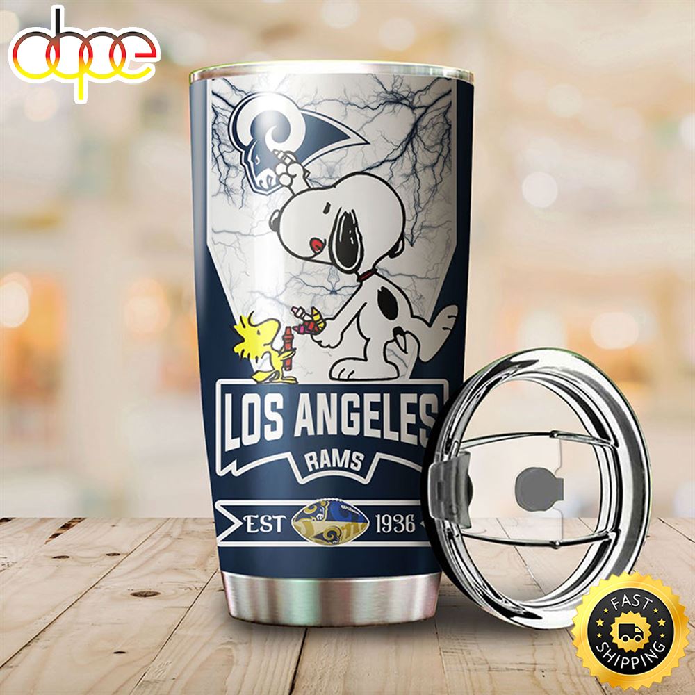 Los Angeles Rams Snoopy All Over Print 3D Tumbler Ygs2bq