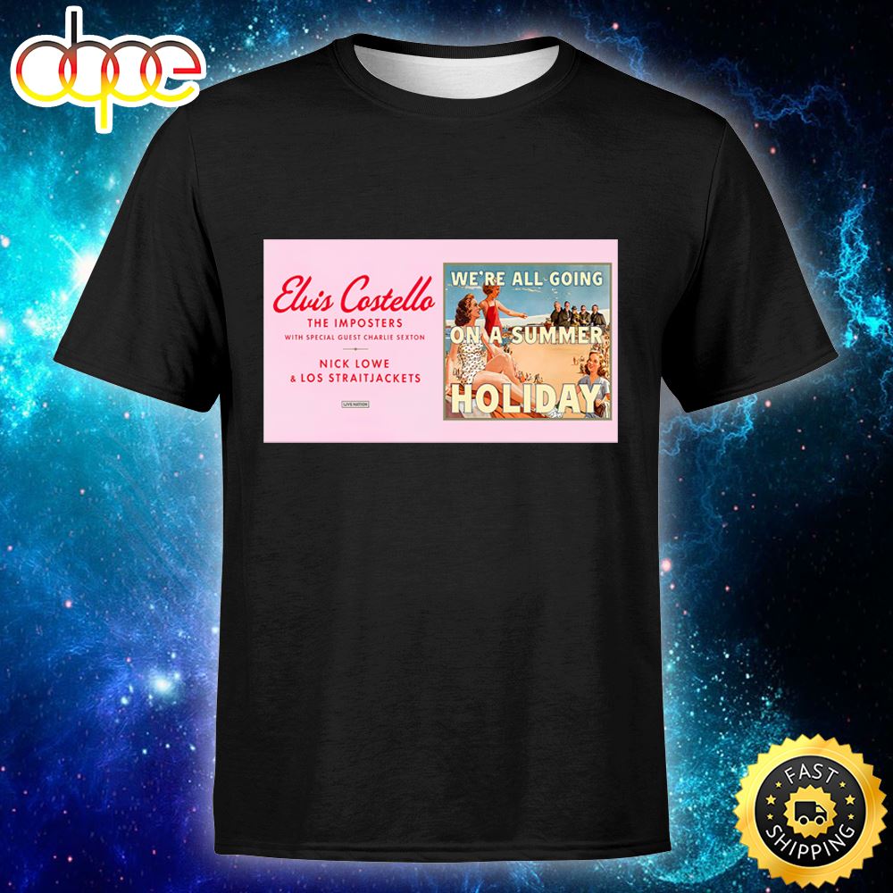 Lvis Costello And The Imposters Summer Holiday Tour Starts On June 7 Tour 2023 Unisex T Shirt Xudzif