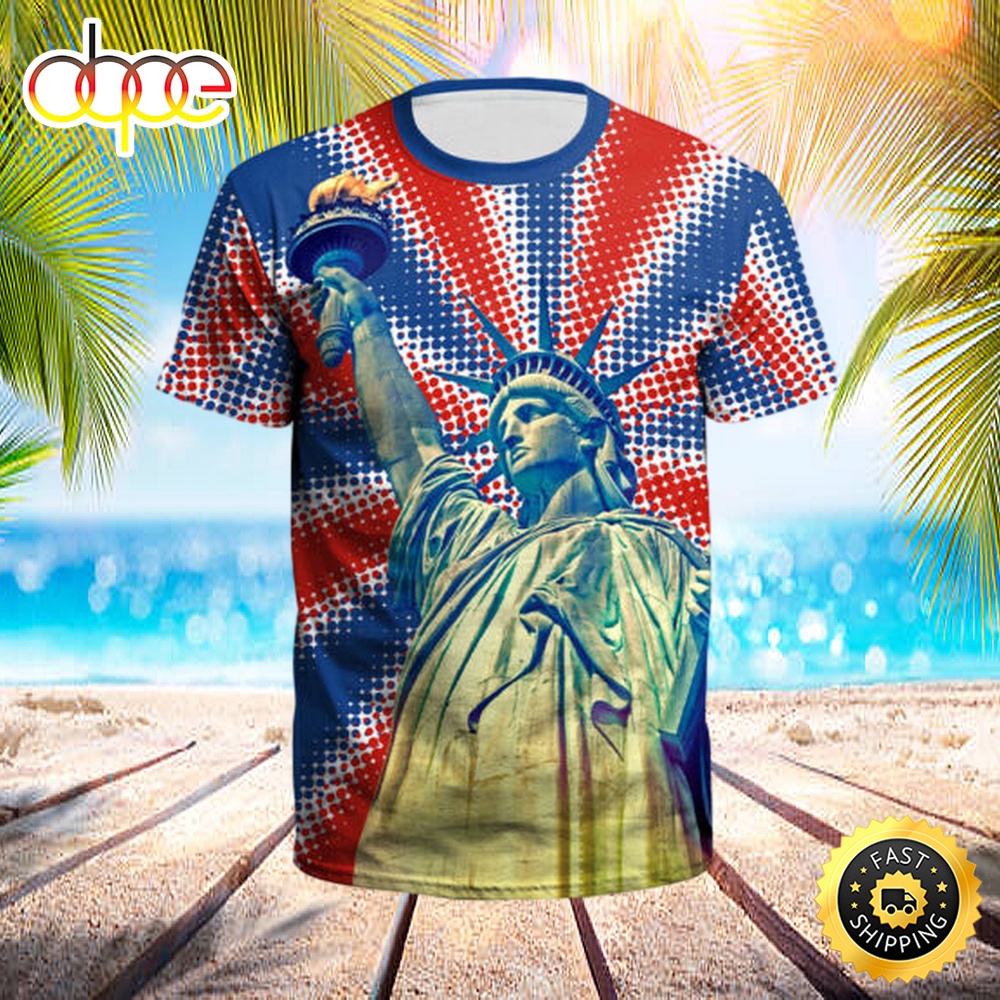 Mens Summer Tops USA Independence Day Print Short Sleeve Fashion Casual 3D T Shirts Uq7v8v