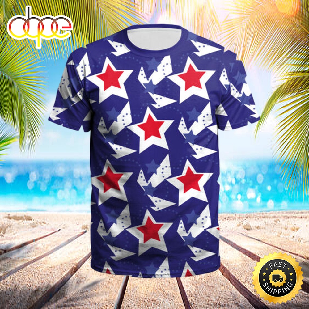 Mens Summer Tops USA Independence Day Print Short Sleeve Fashion T Shirts Fjs1jt