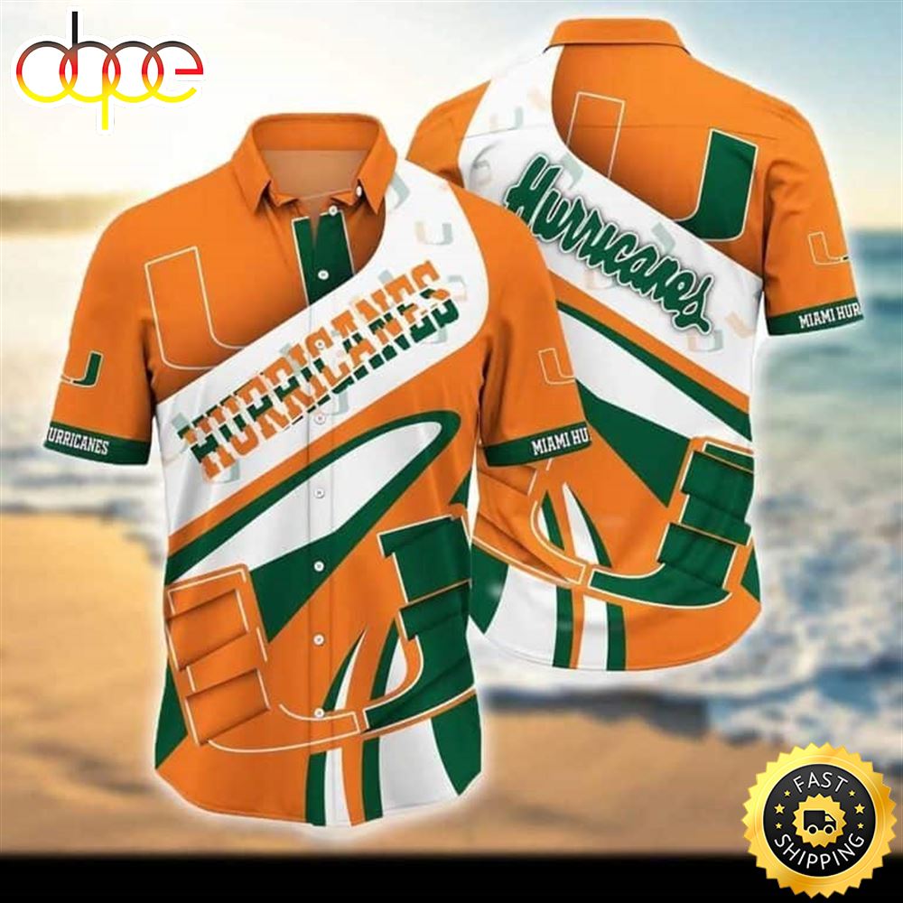 Miami Hurricanes Hawaiian Shirt Best Gift For College Football Fans Ehr66r