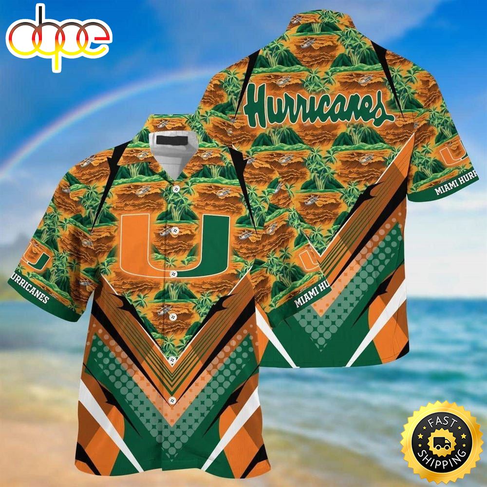 Miami Hurricanes Hawaiian Shirt Football Gift For Beach Lovers Eqlkte