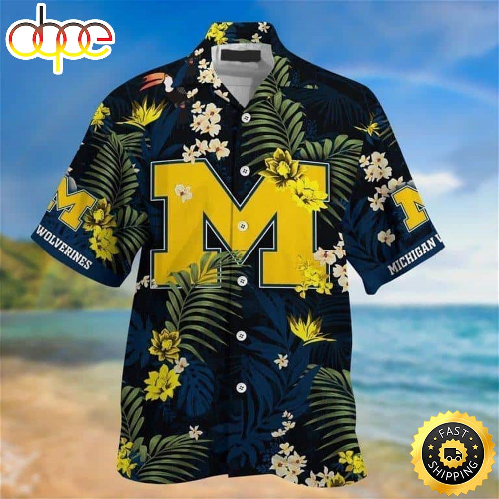 Michigan Wolverines Hawaiian Shirt Beach Gift For Sports Lovers Tlrpds