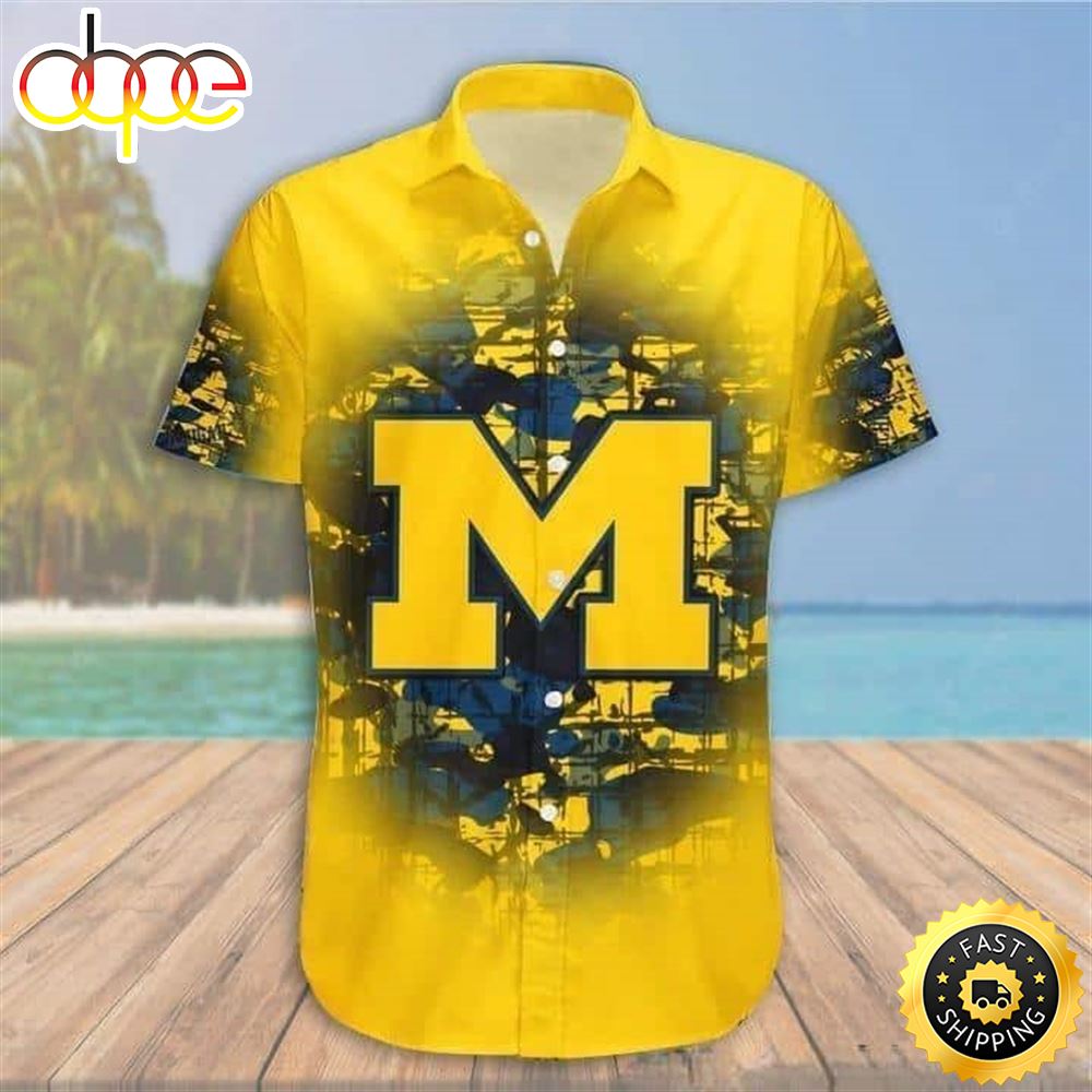 Michigan Wolverines Hawaiian Shirt Sport Gift For Beach Lovers Vdl9fq