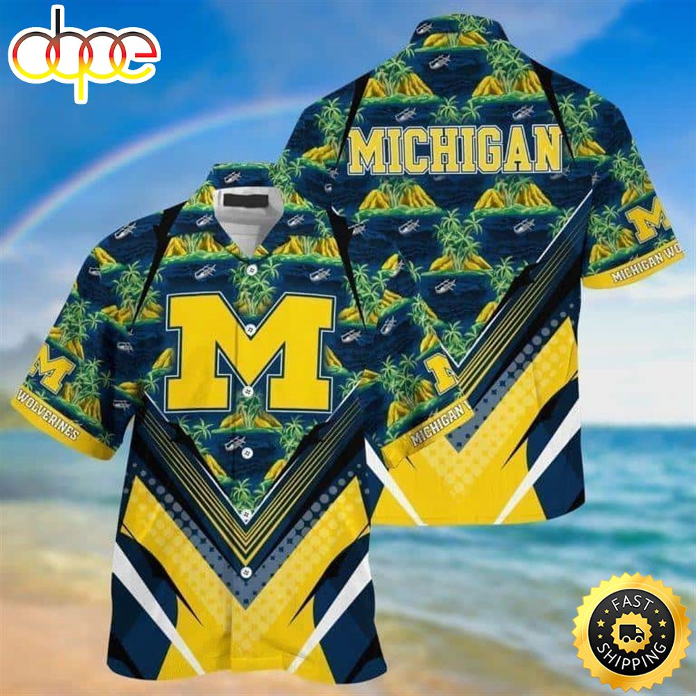 Michigan Wolverines Hawaiian Shirt Summer Beach Gift Pyosji