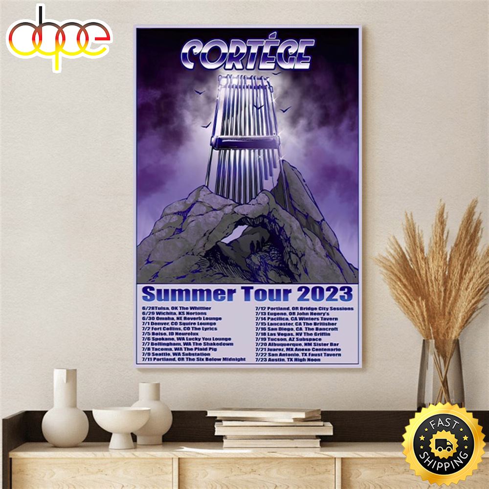 Music News Monthly Tour 2023 Poster Canvas Ayqgaf