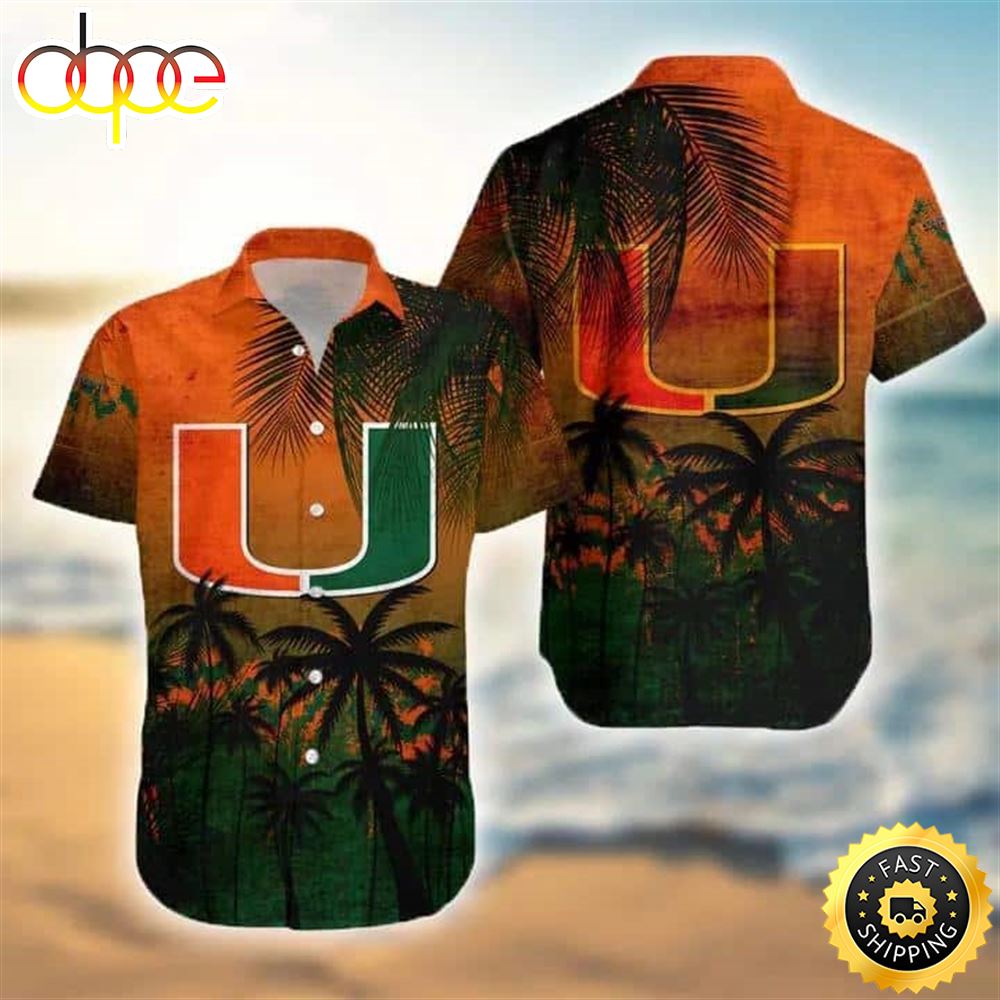 NCAA Miami Hurricanes Hawaiian Shirt Vintage Gift For Beach Lovers Wp4bpy