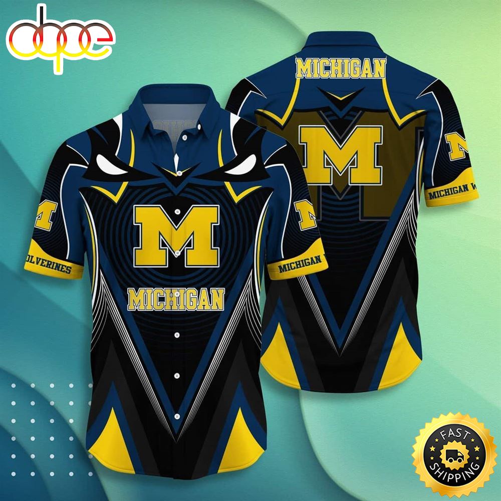 NCAA Michigan Wolverines Hawaiian Shirt Gift For Sport Fans H5t5b7