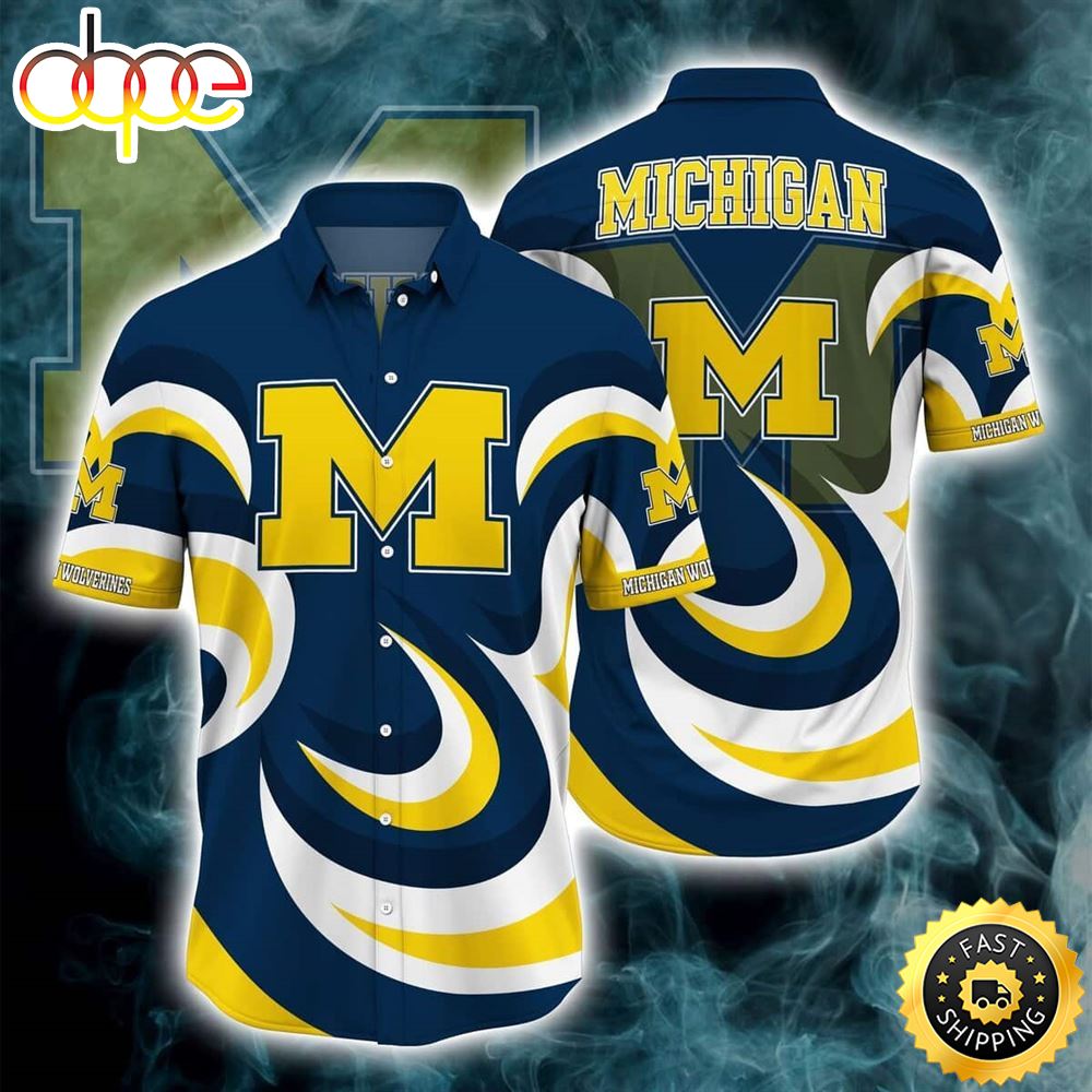 NCAA Michigan Wolverines Hawaiian Shirt Sport Gift For Dad Urln4x