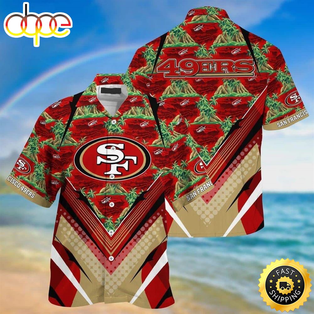 NFL San Francisco 49ers Hawaiian Shirt Beach Gift For Friend U1wrgl