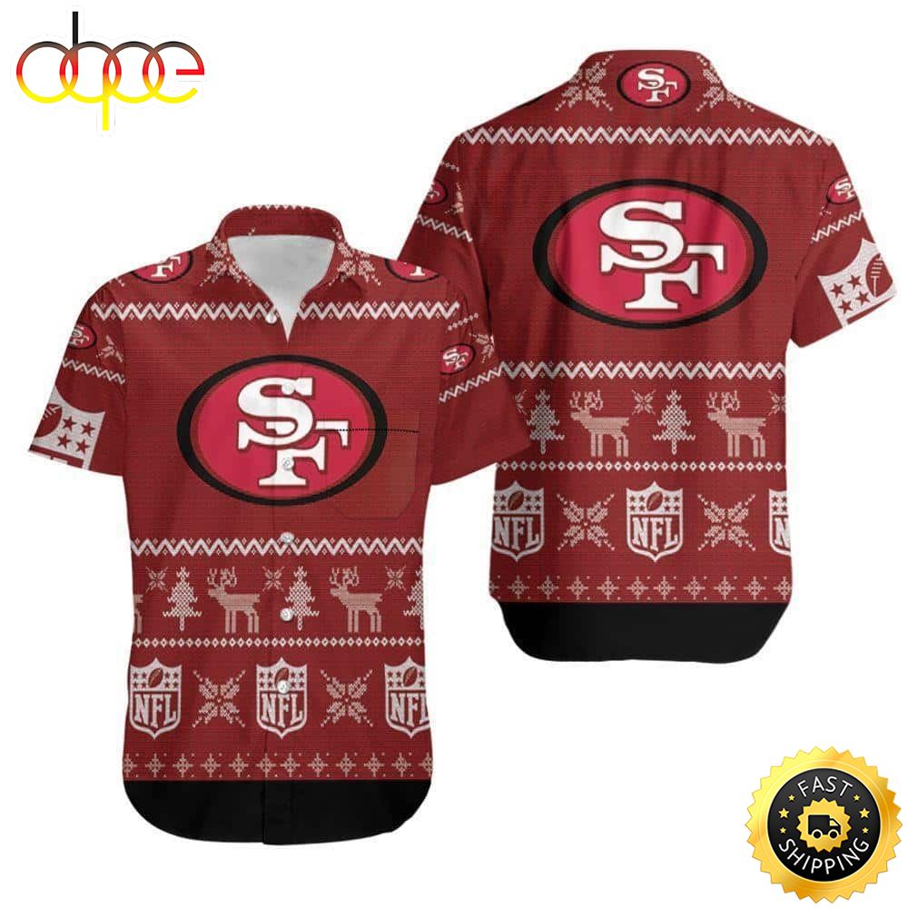 NFL San Francisco 49ers Hawaiian Shirt Christmas Gift For Football Fans Iruoor