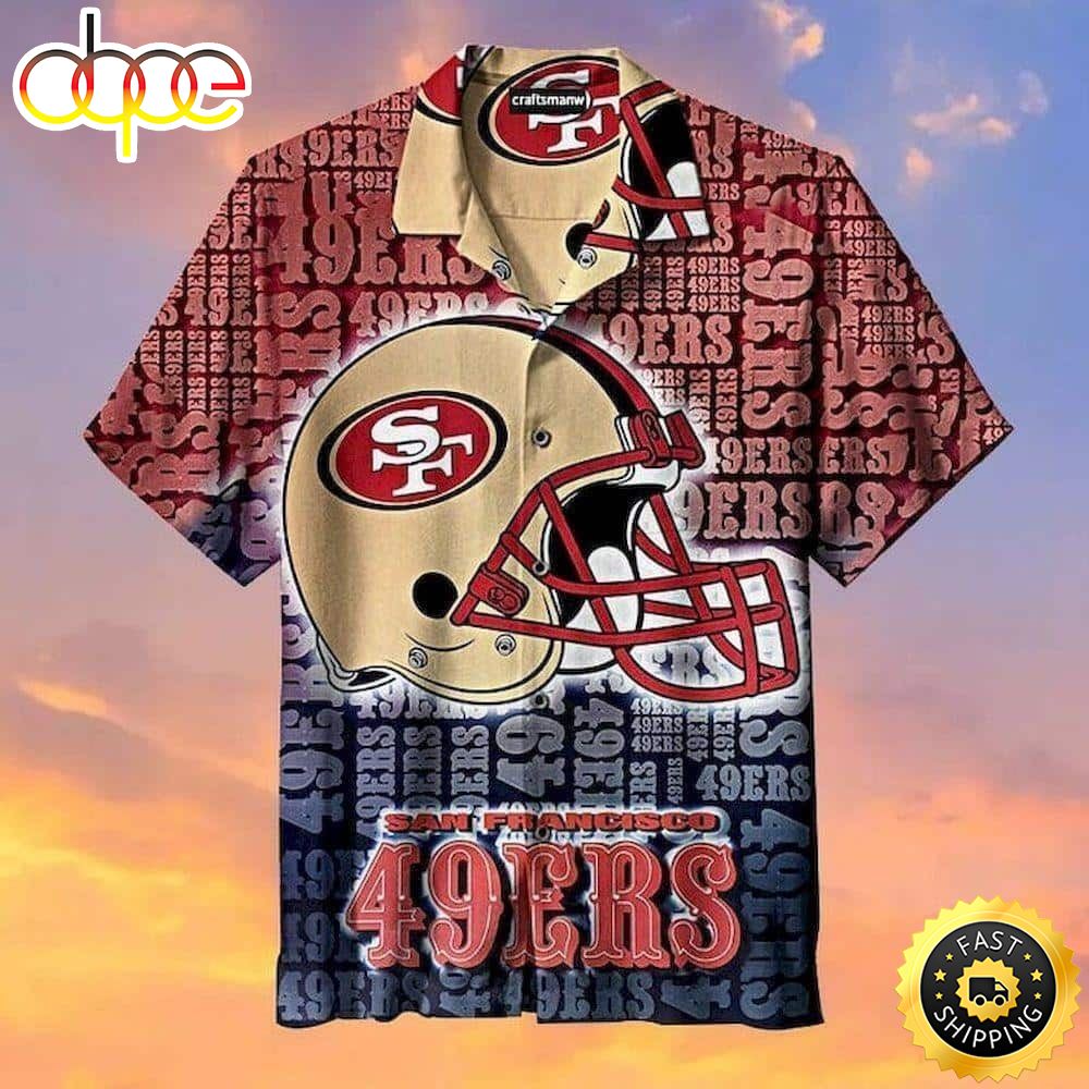NFL San Francisco 49ers Hawaiian Shirt Football Gift For Dad Qerm7a