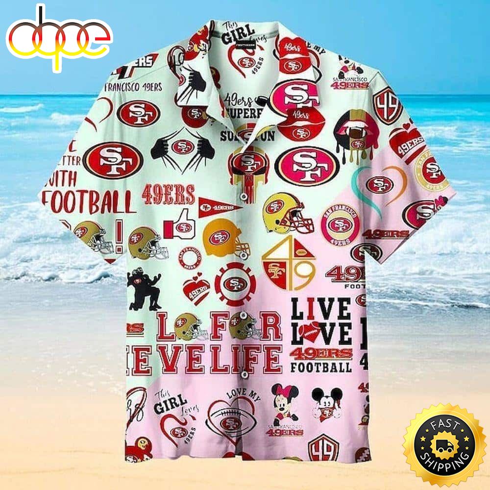 NFL San Francisco 49ers Hawaiian Shirt Football Gift For Men Kqj633