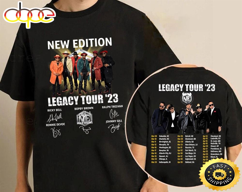New Edition Band Legacy Tour 2023 Retro Shirt Jf3esa