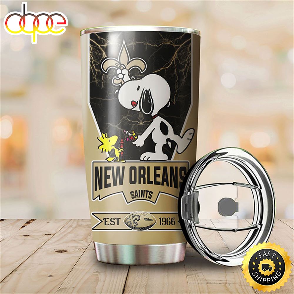 New Orleans Saints Snoopy All Over Print 3D Tumbler Vfgdsf