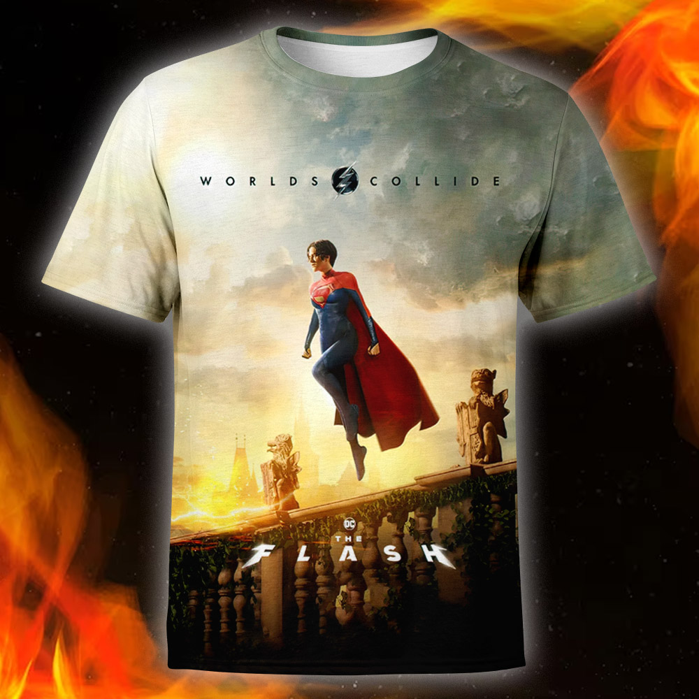 New Supergirl Poster For The Flash Movie Unisex T Shirt 3D All Over Print Shirts Vy7b6u