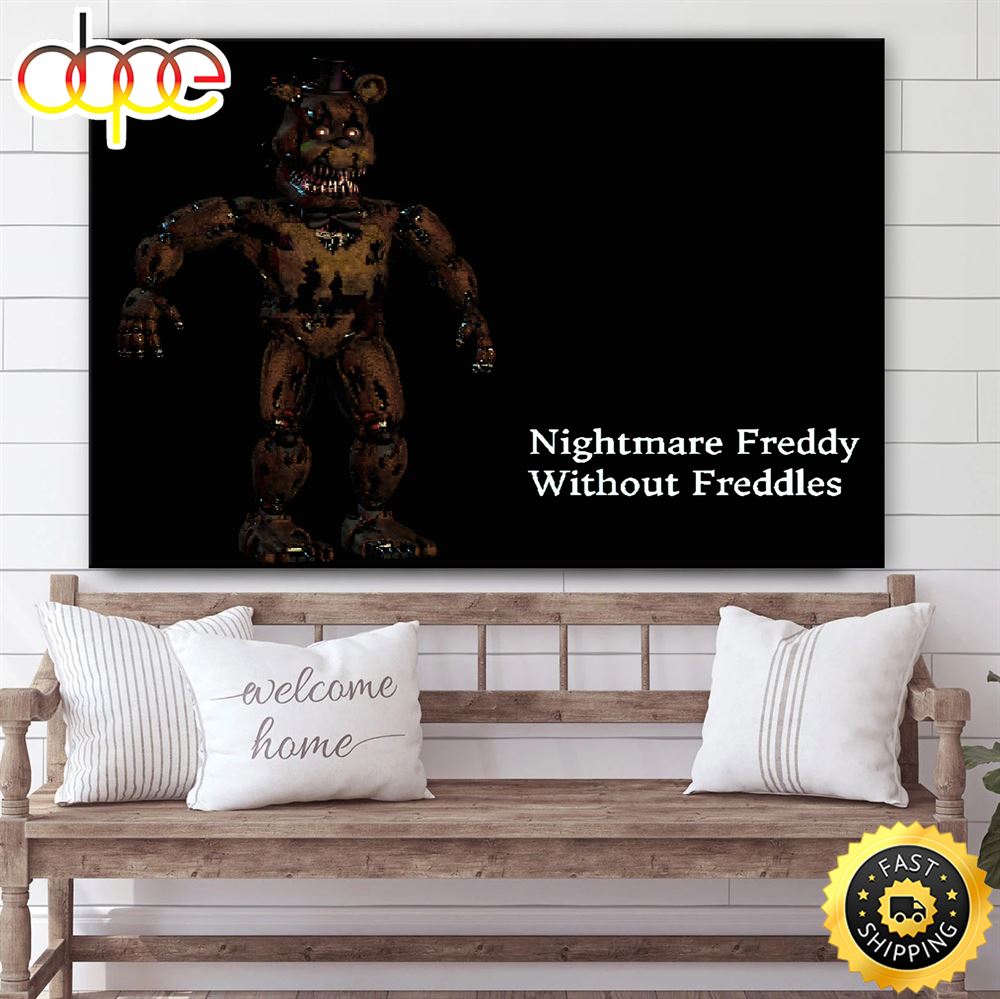 Nightmare Freddy With Freddles Canvas Poster L8a7pw