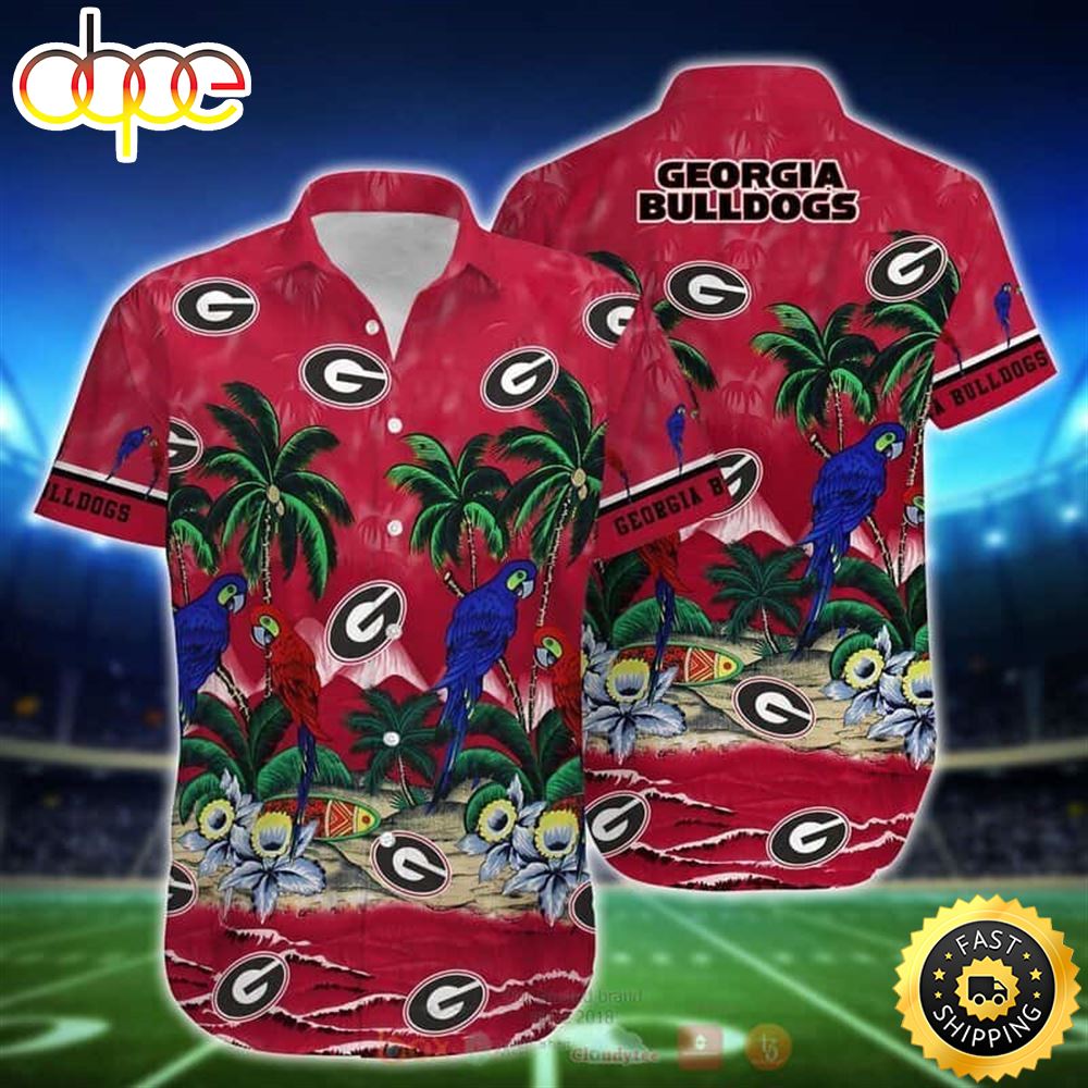 Parrot Georgia Bulldogs UGA Hawaiian Shirt Best Gift For Football Lovers Pgtfgj