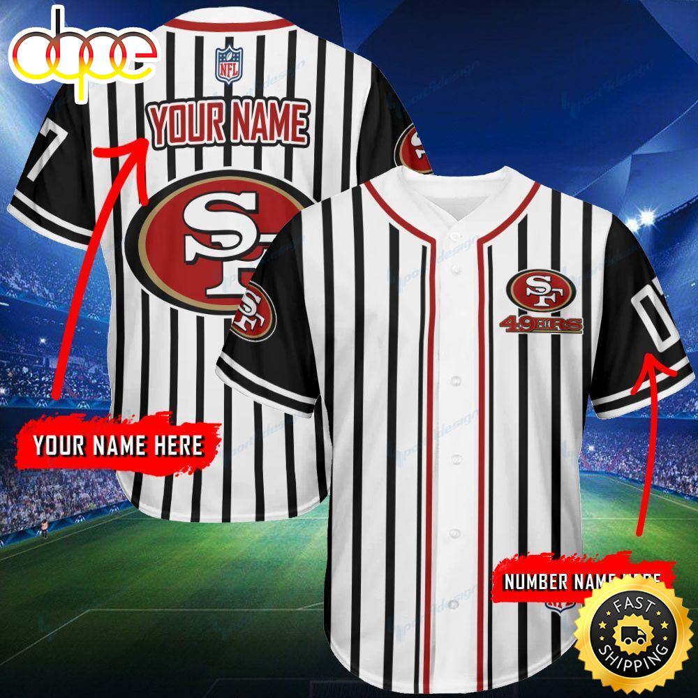 Personalized 49ers Jersey Customizable Name Number Baseball Jersey X03l4p